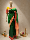 Handloom Muniya Brocade Paithani Designer Pallu