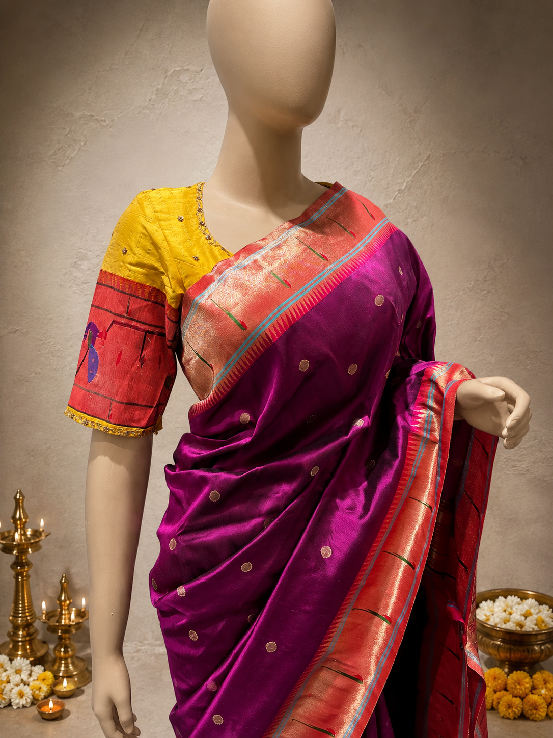 Handloom Single Muniya Regular Pallu