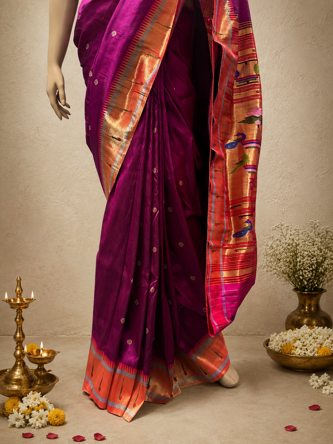 Handloom Single Muniya Regular Pallu