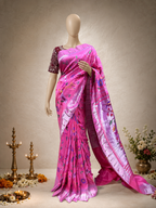 Paithani Brocade with All-Over Resham Work and Muniya Border