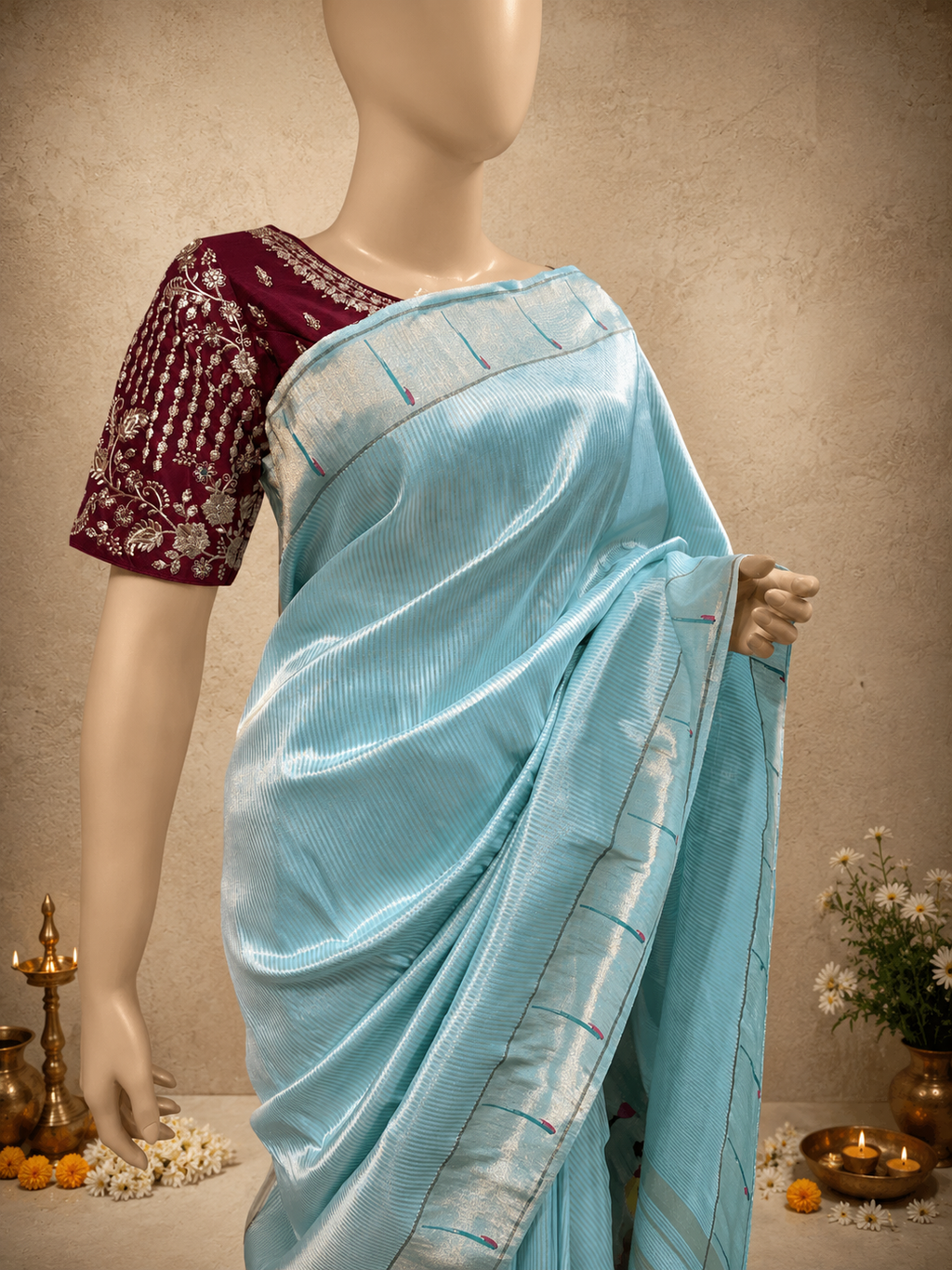 Handloom Paithani with Muniya Border, Full-Body Lining and Fancy Pallu