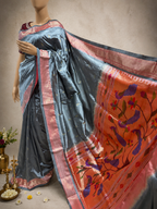 Traditional Border with Self Fancy Pallu all over Butta