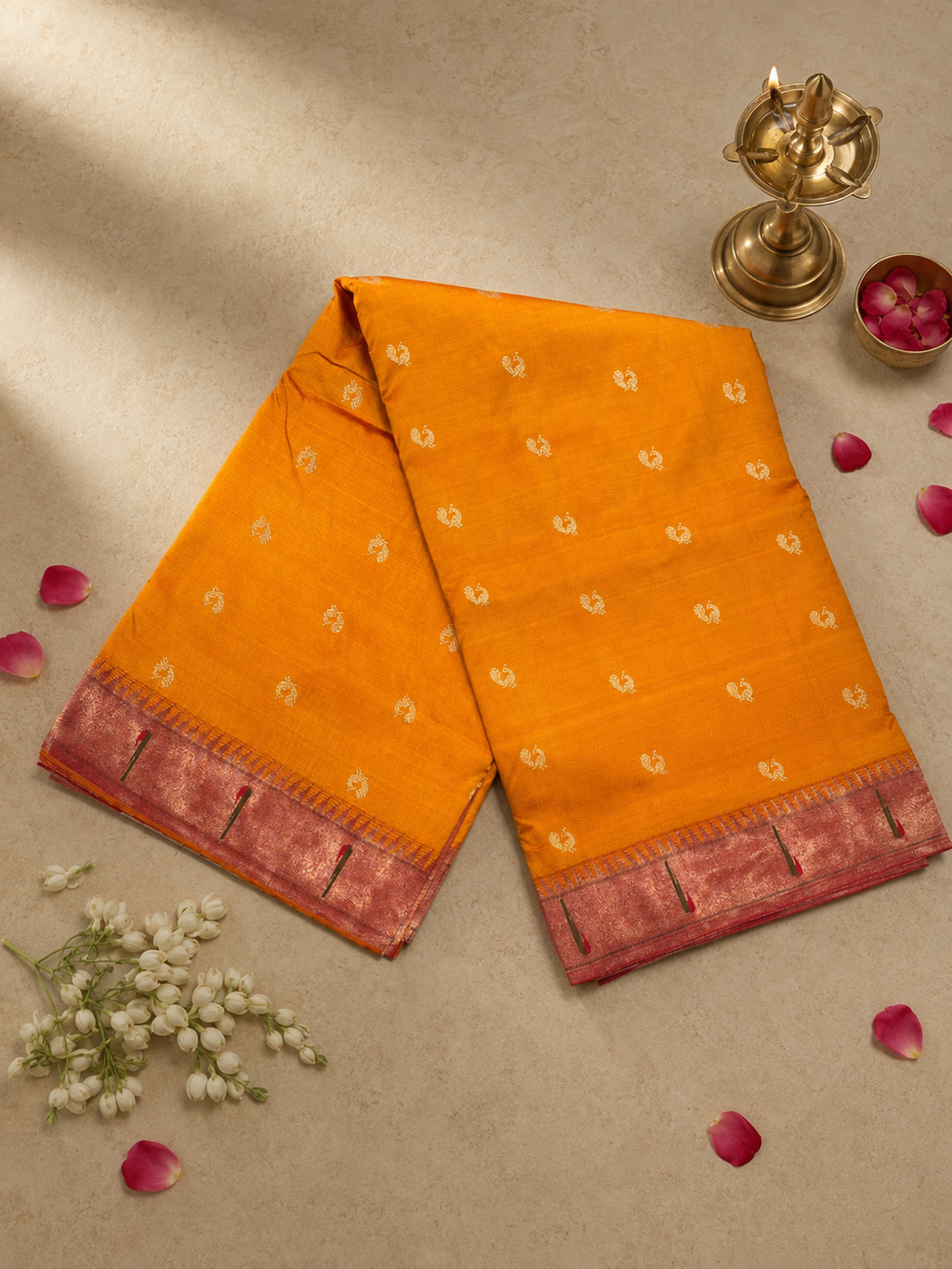 Handloom Muniya Brocade Paithani Designer Pallu