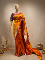 Handloom Muniya Brocade Paithani Designer Pallu