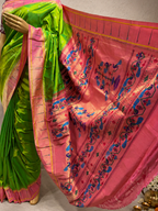 South Muniya Border Brocade Paithani with All-Over Butta and Fancy Pallu