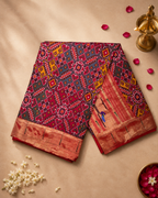 Paithani with Muniya Border, All-Over Patola Design and Traditional Brocade Pallu