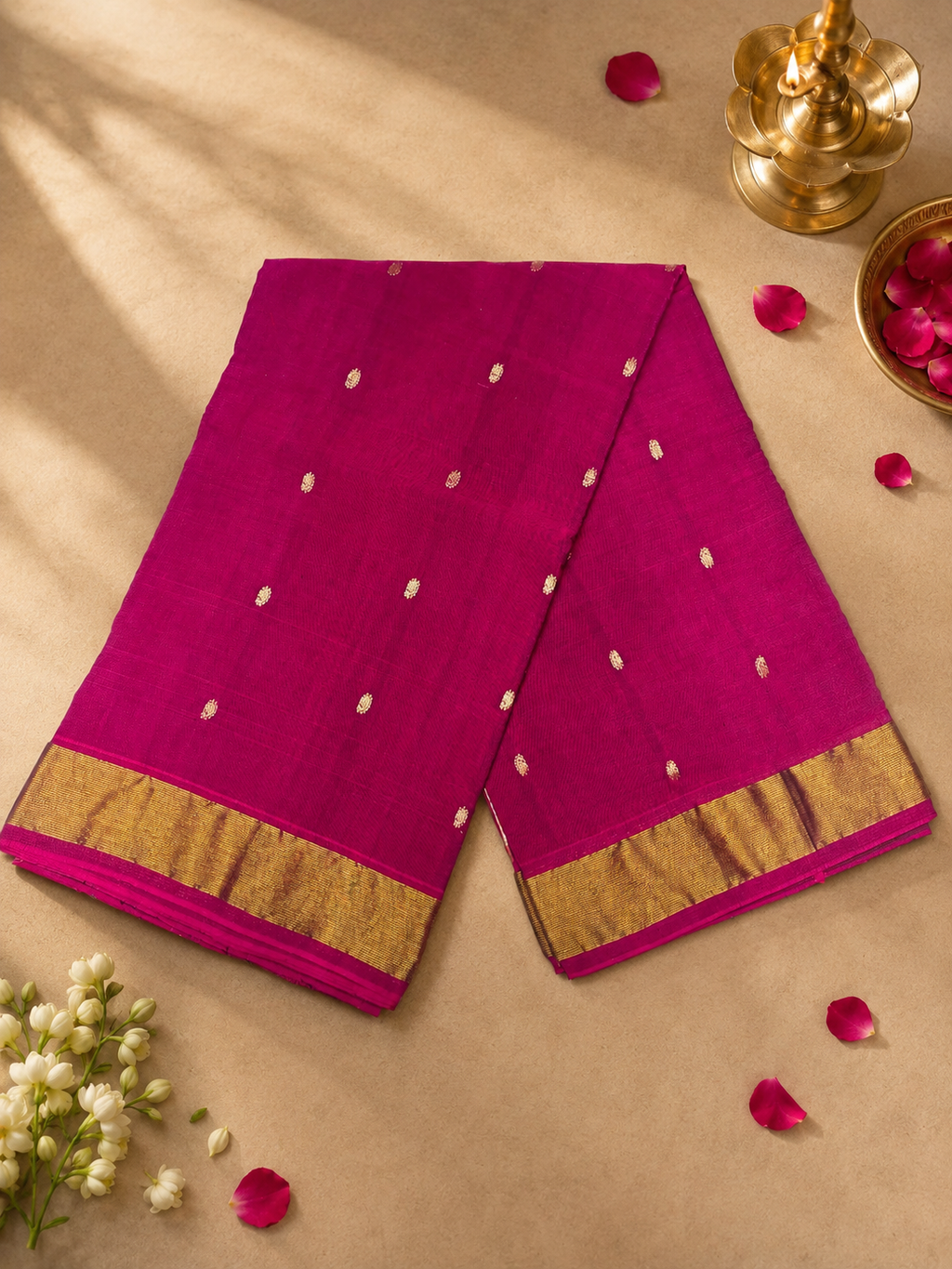 Cotton Paithani with Patta Border and Fancy Pallu