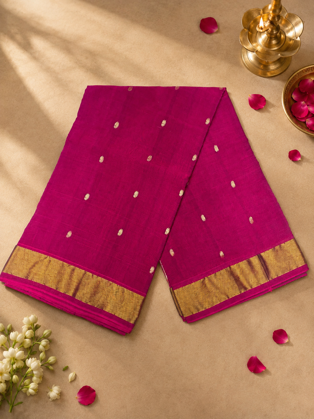 Cotton Paithani with Patta Border and Fancy Pallu