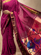 Cotton Paithani with Patta Border and Fancy Pallu