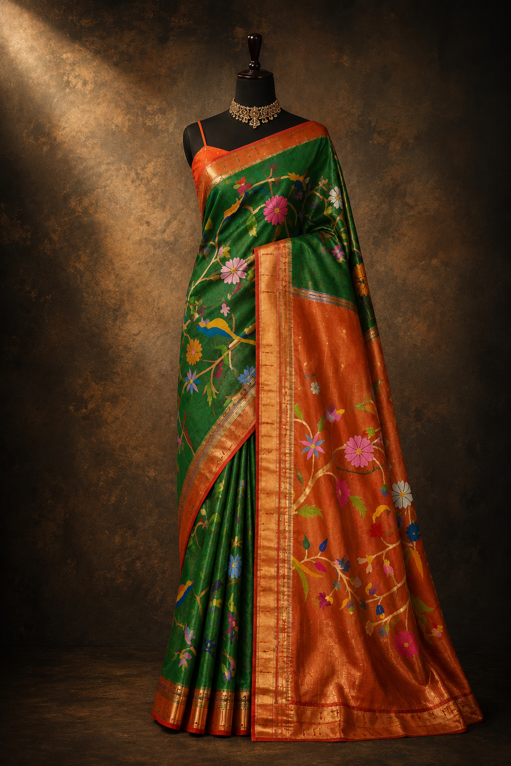 Brocade Paithani half all over Brocade Handloom Paithani