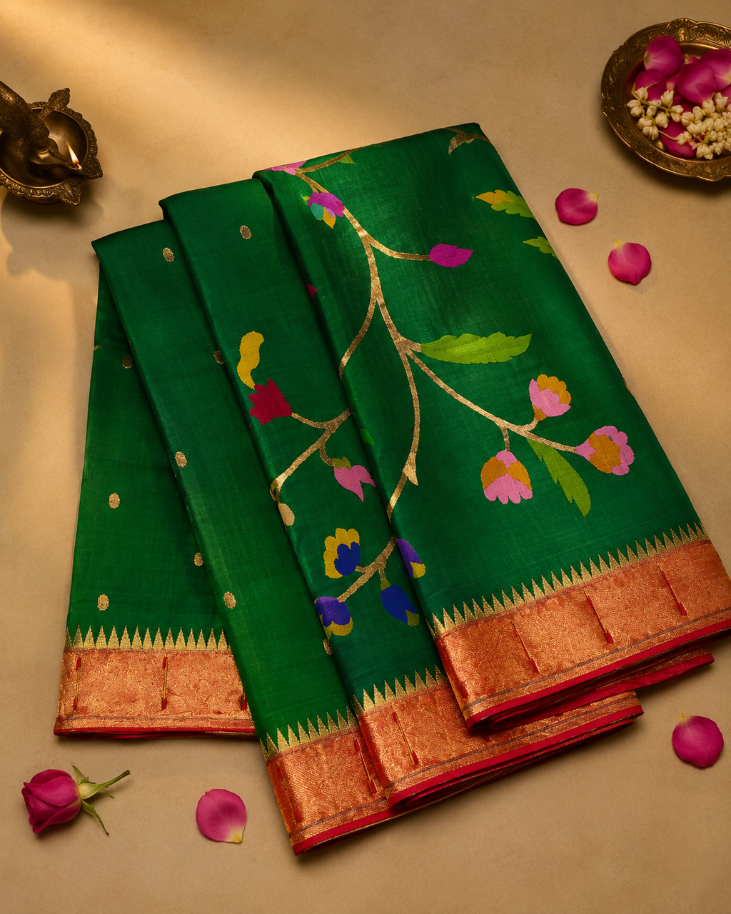 Brocade Paithani half all over Brocade Handloom Paithani