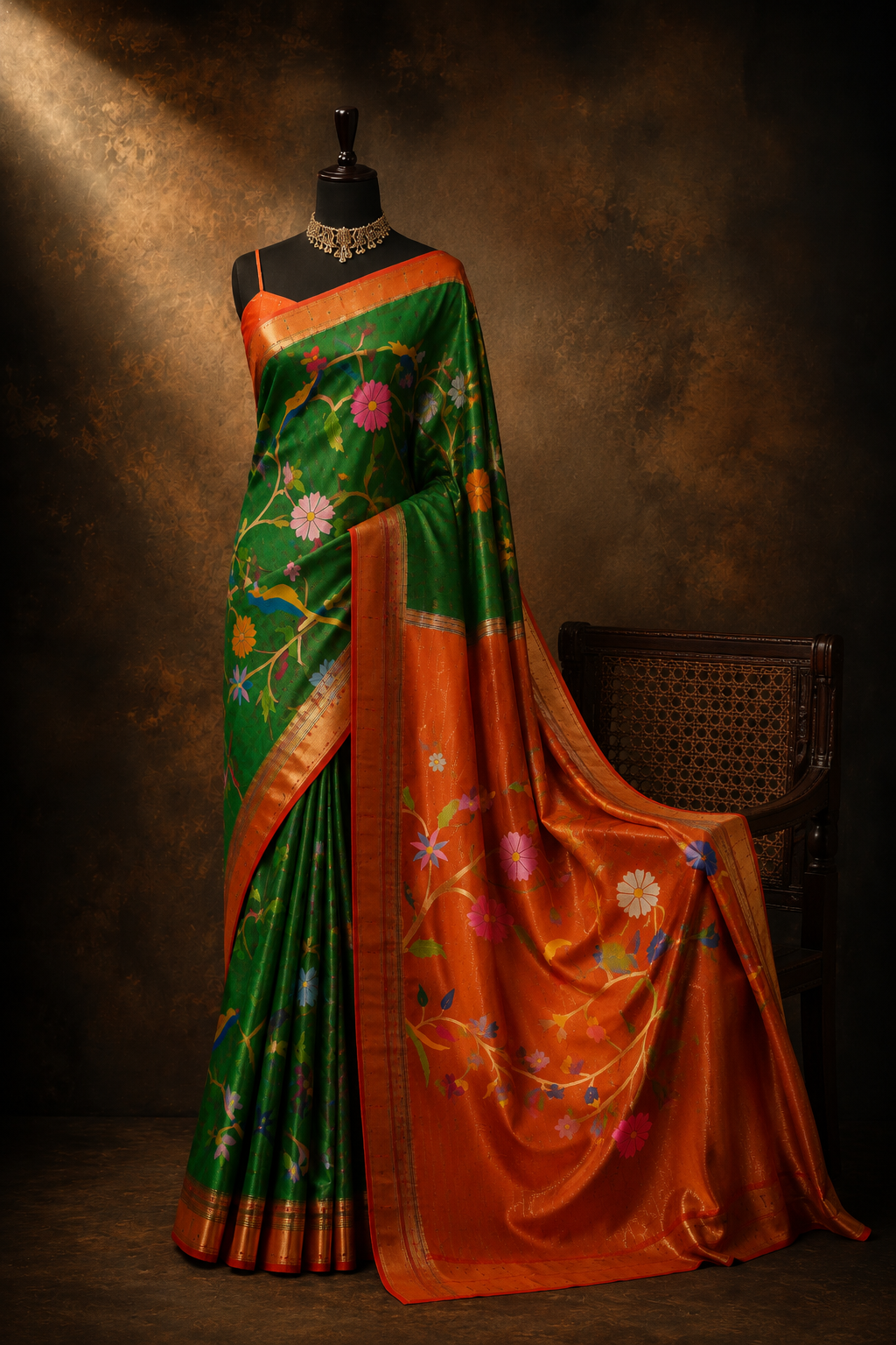 Brocade Paithani half all over Brocade Handloom Paithani