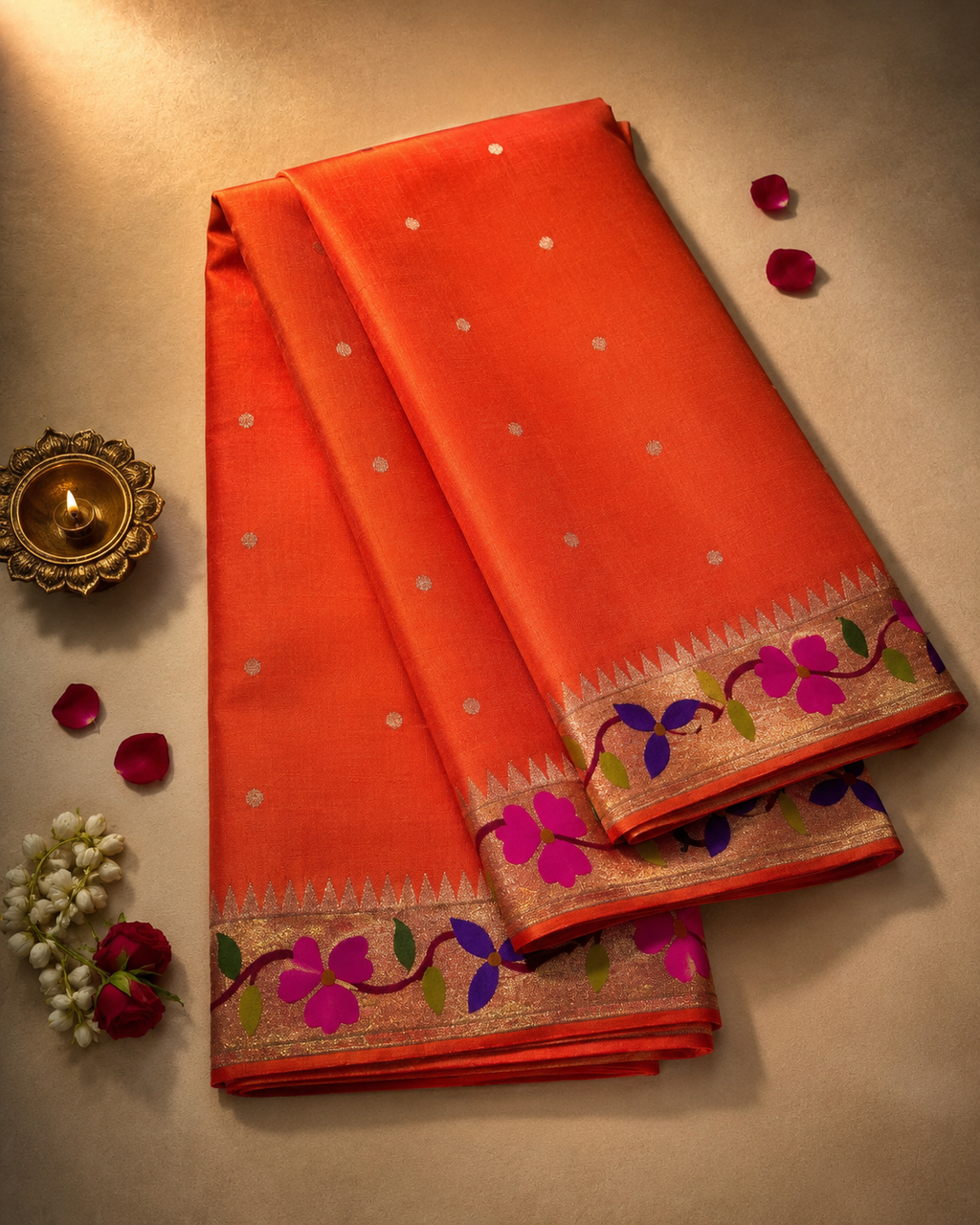 Handloom Brocade Small Flower Border