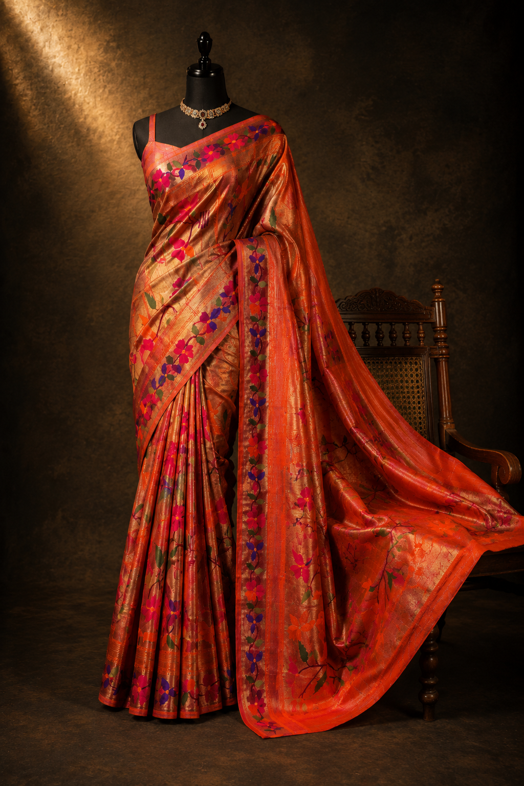 Handloom Brocade Small Flower Border