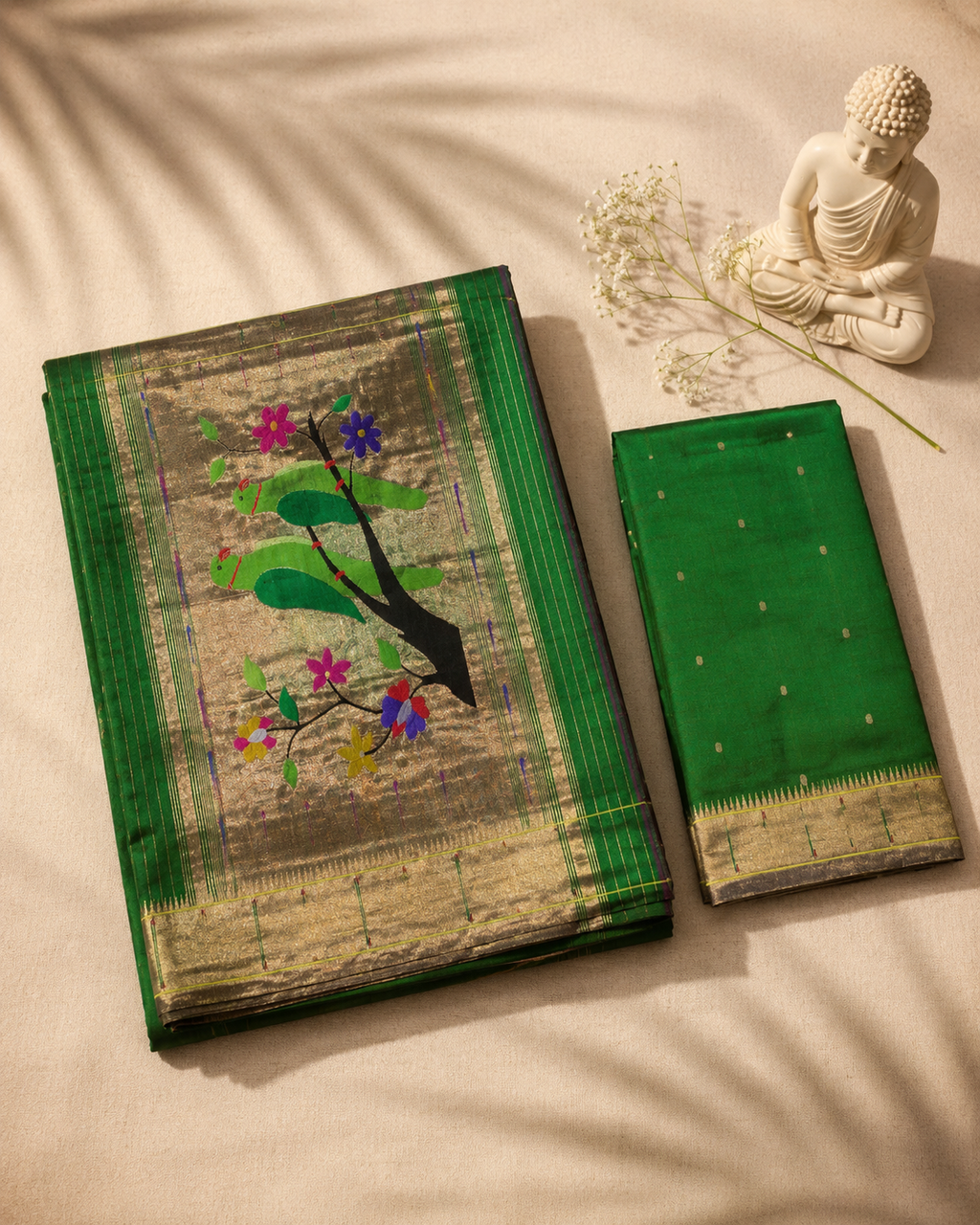 Single Muniya Brocade Handloom Paithani