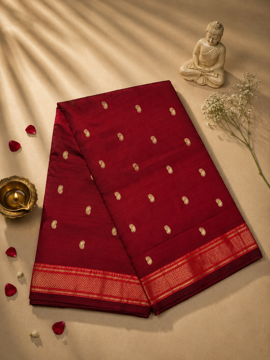 Traditional Border Fancy Pallu (Round)