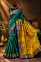 Traditional Border Paithani Aashawali Pallu