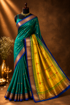 Traditional Border Paithani Aashawali Pallu