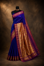 Traditional border Yeola Paithani Aashawali Flower Pallu