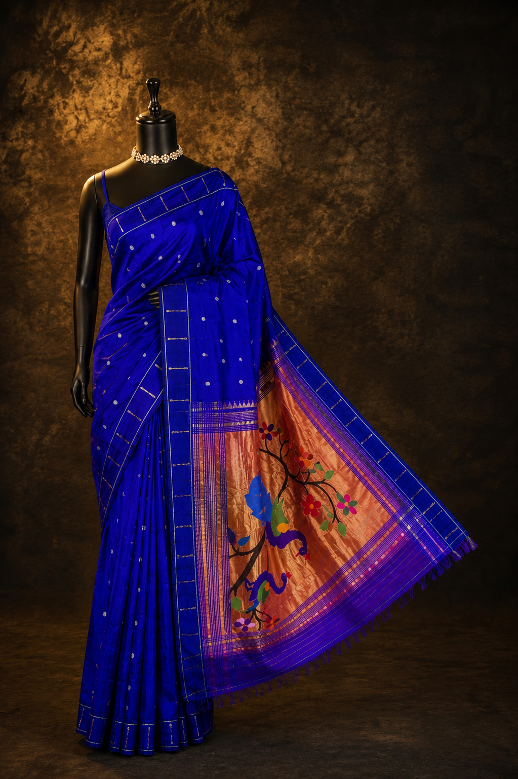 Traditional Handloom Paithani Self Color