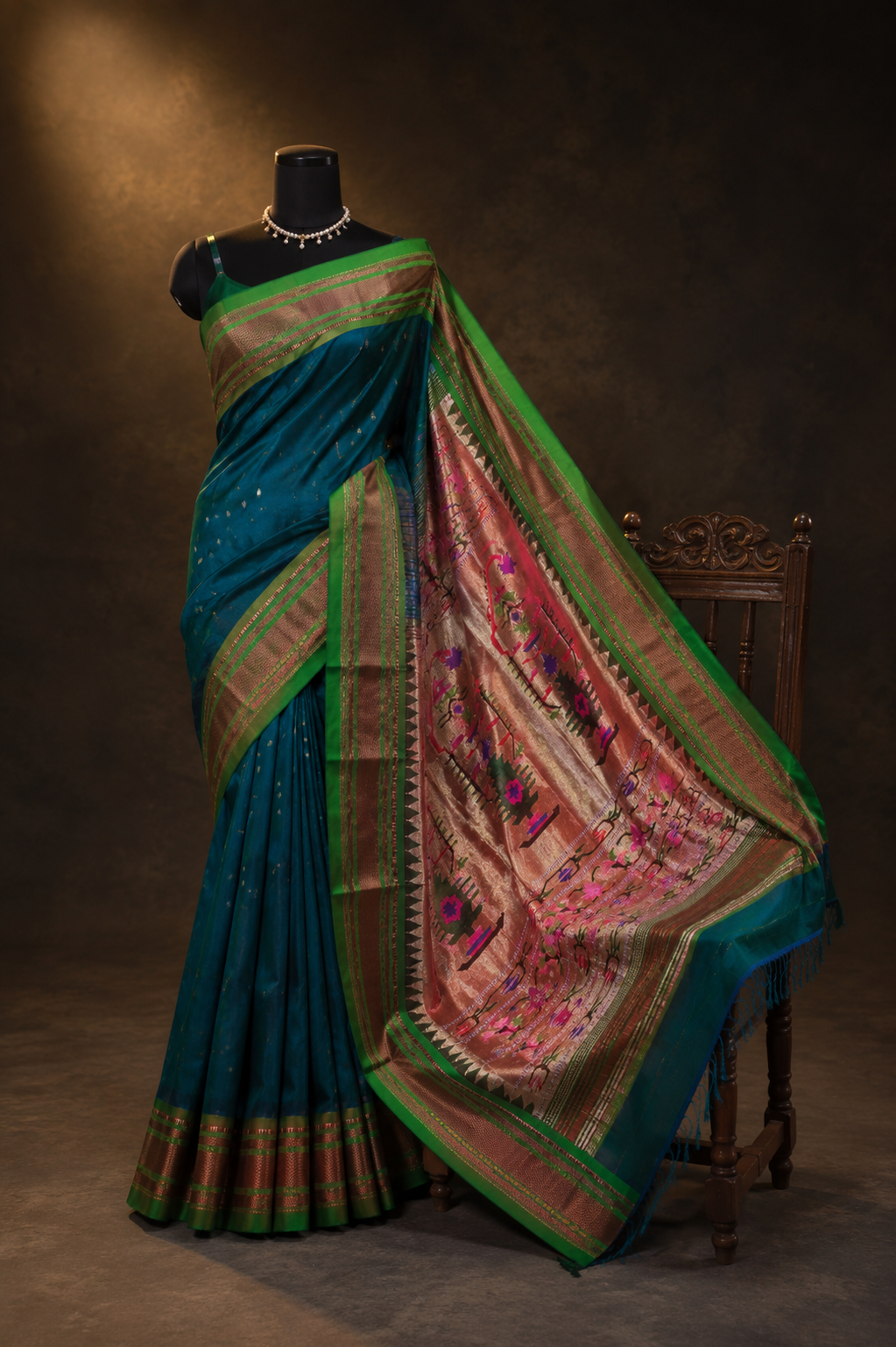 Traditional Yeola big border Paithani