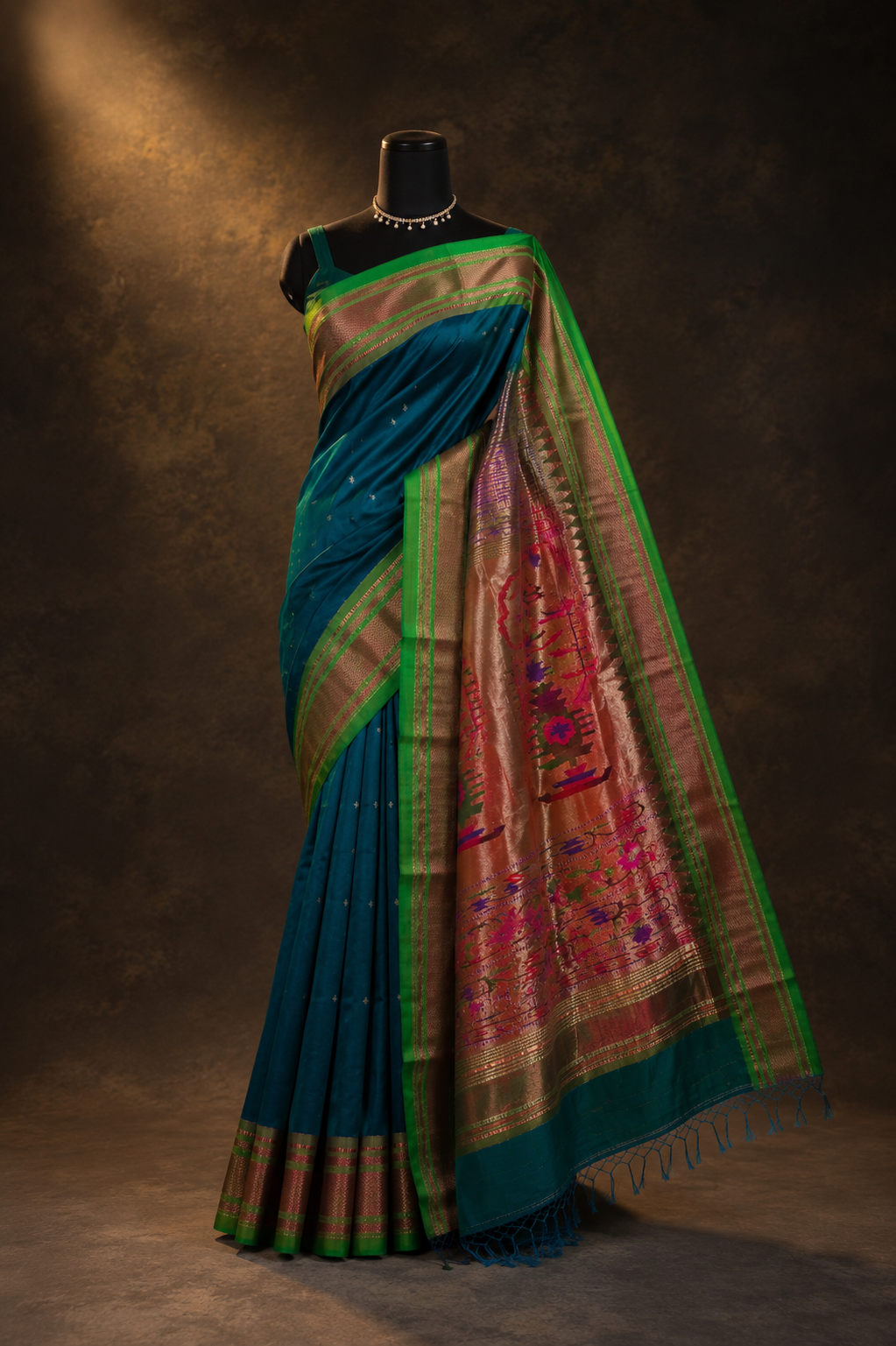 Traditional Yeola big border Paithani