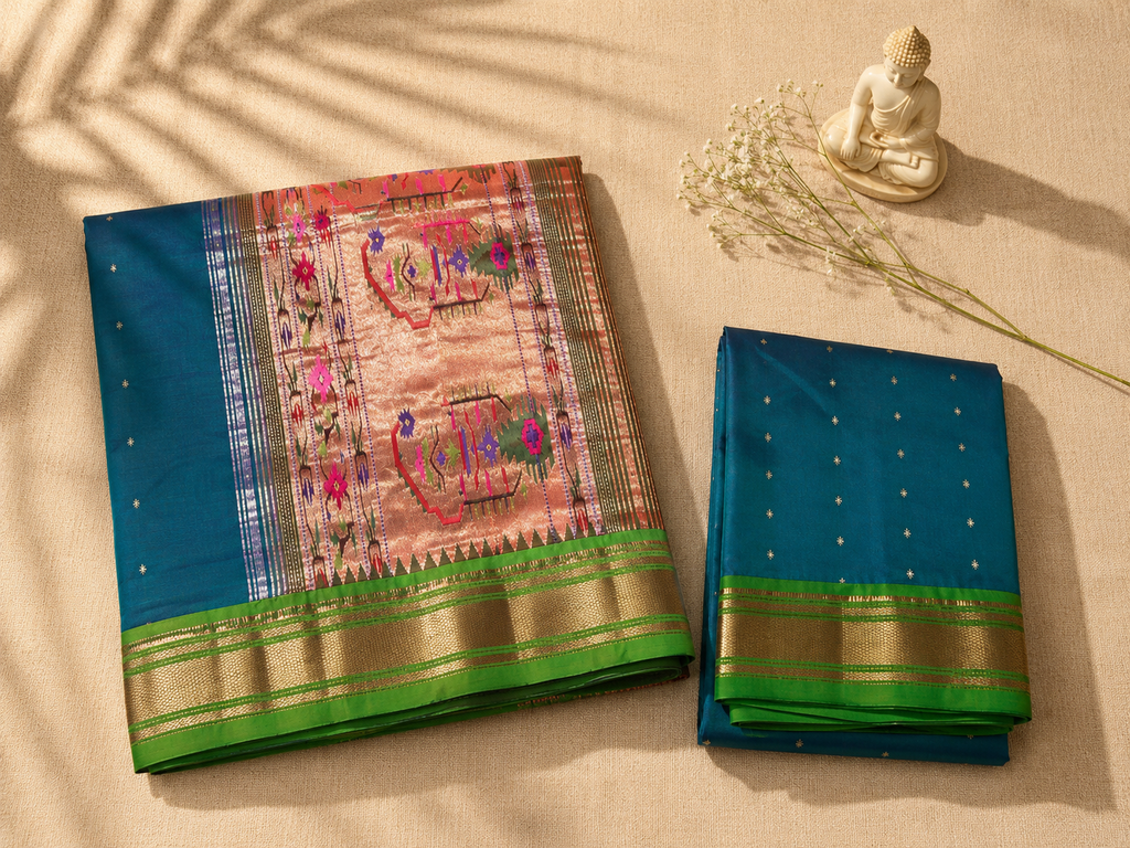 Traditional Yeola big border Paithani