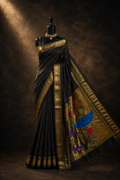 Traditional Yeola Paithani with Fancy Peacock Pallu