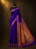 Traditional Yeola Paithani with Tawa Pallu