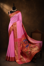Triple Muniya Handloom Brocade Paithani