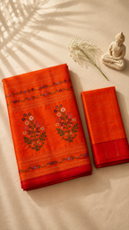 Handloom Self Muniya Brocade Paithani