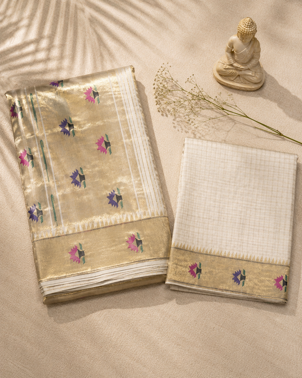 Aashawali Handloom Flower Gap Border
