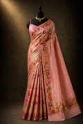 Handloom Brocade Paithani Border Flower
