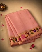 Handloom Brocade Paithani Border Flower