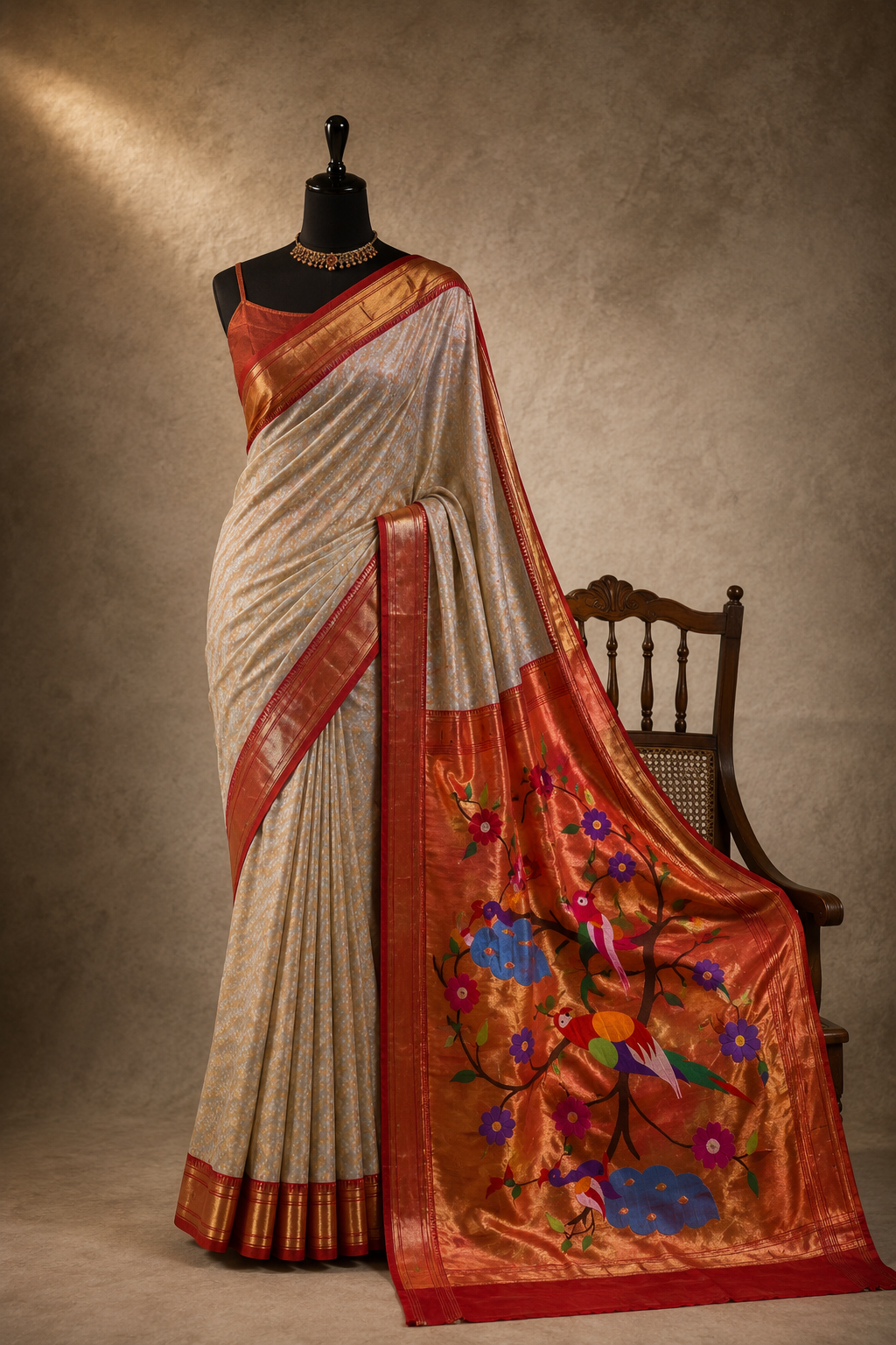 Muniya Brocade Jamdani Paithani