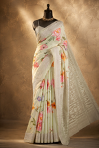 Traditional Silver Saree