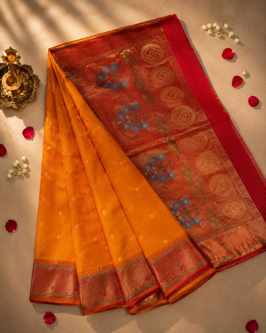 Silk Muniya Brocade Paithani
