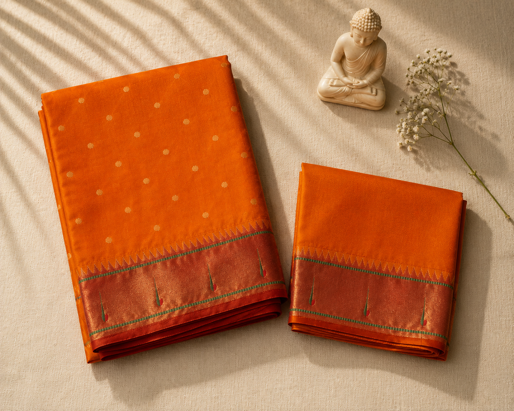 Silk Muniya Brocade Paithani