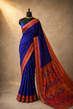Silk Peacock Border Brocade Paithani