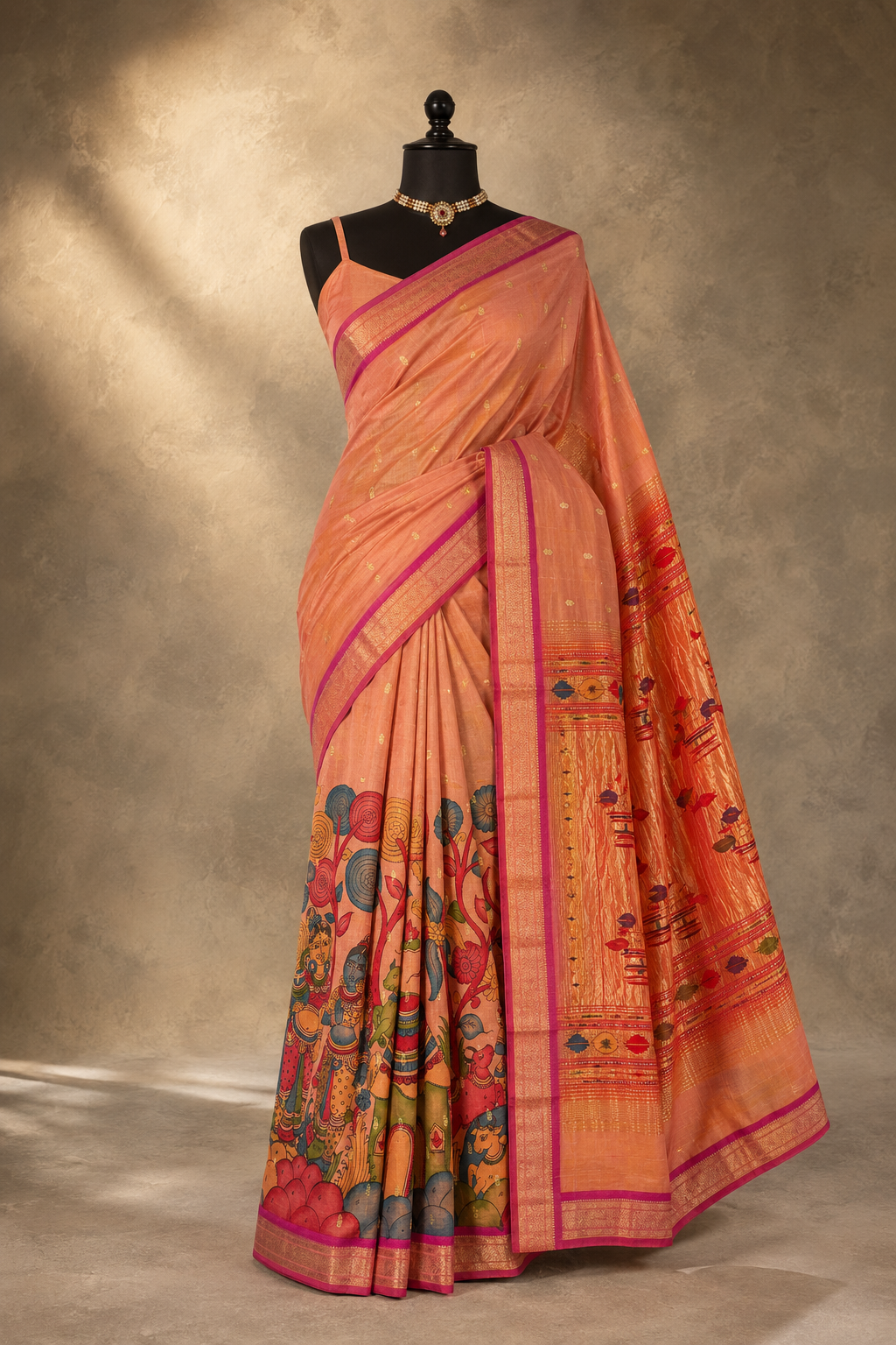 Traditional Border Kalamkari Design