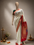 Handloom Paithani Fusion Saree Single Muniya Chikankari Work