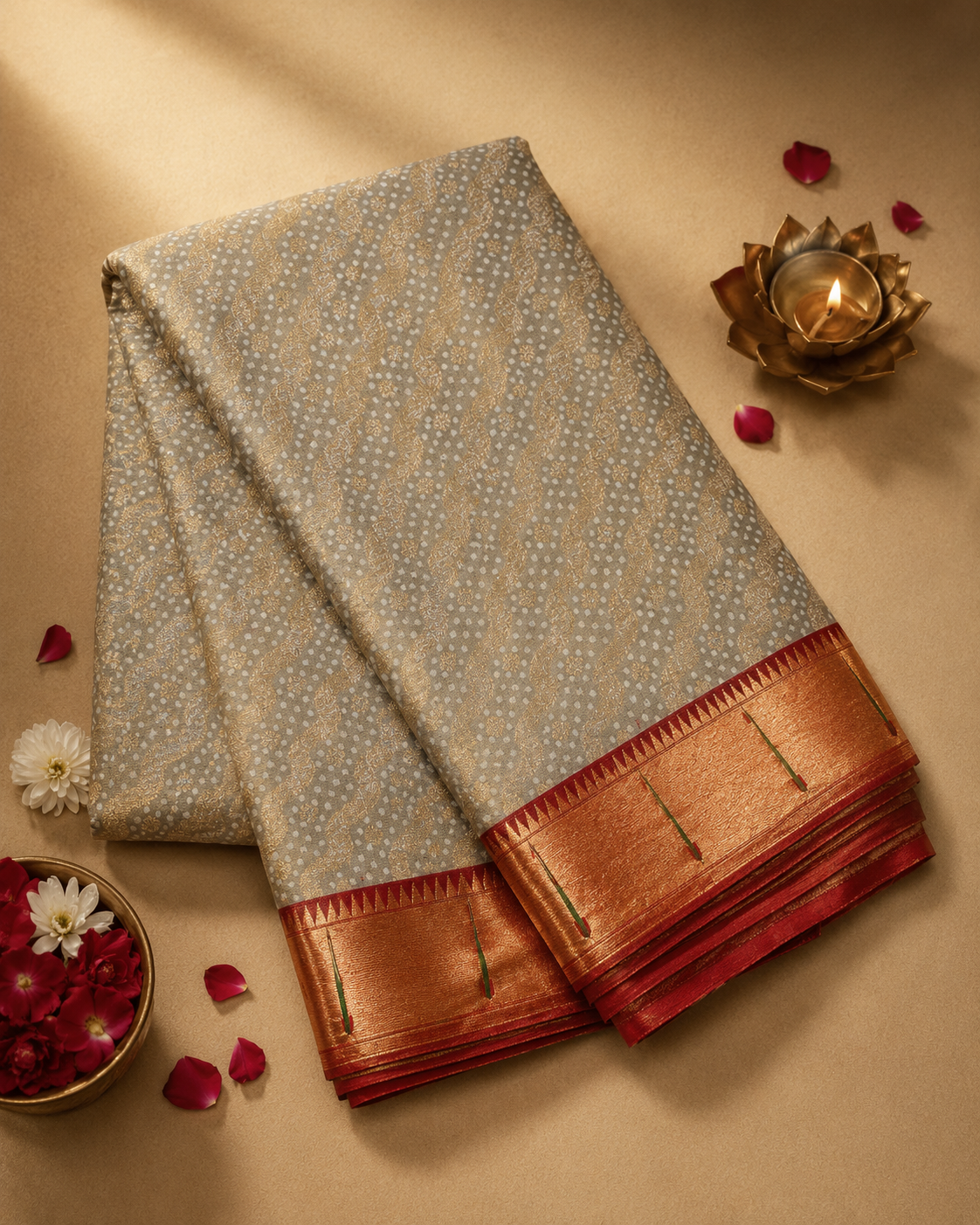 Muniya Brocade Jamdani Paithani