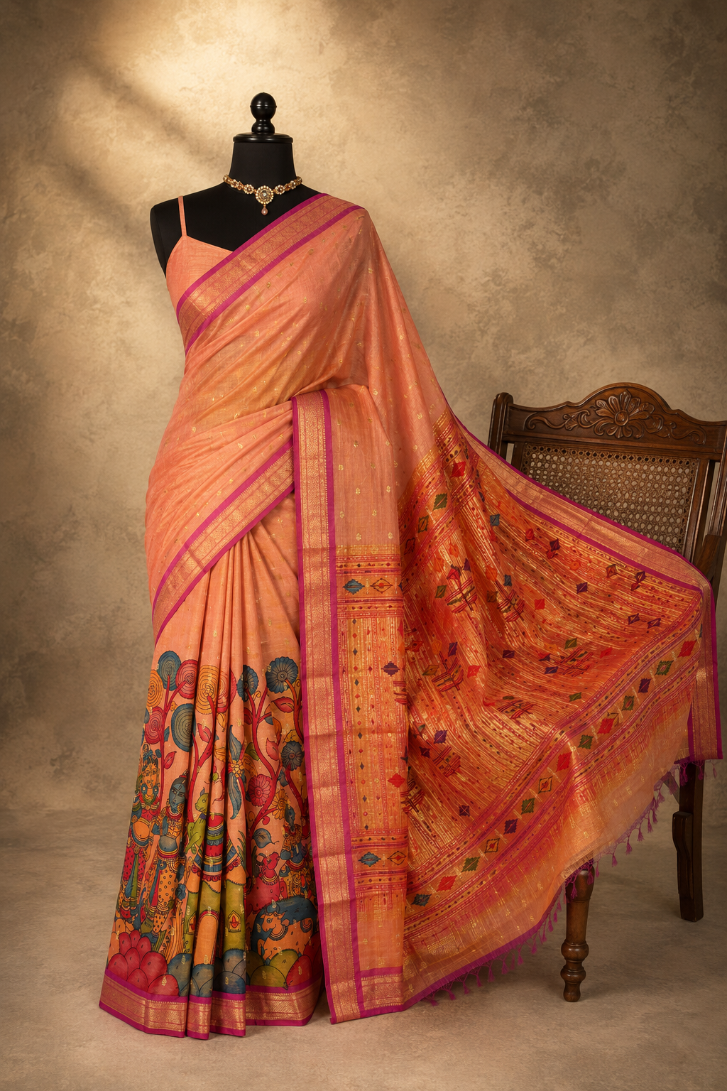 Traditional Border Kalamkari Design