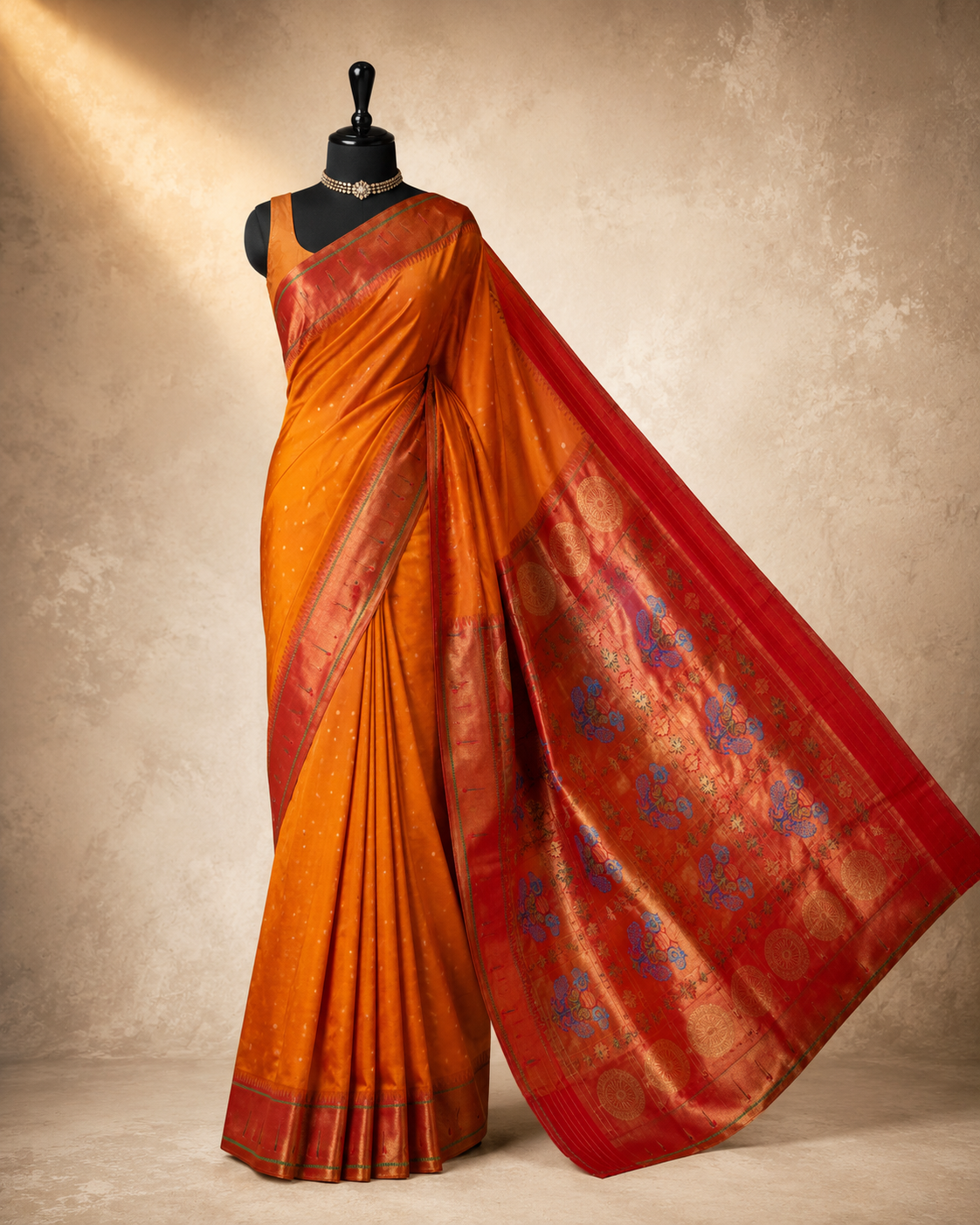 Silk Muniya Brocade Paithani