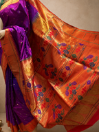 Pure Silk South Muniya border all over Butti Brocade Paithani