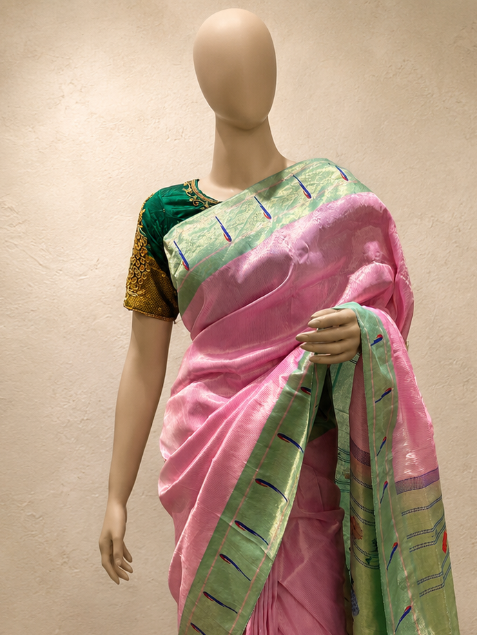 South Muniya all over Lining Rich Pallu Pure Silk