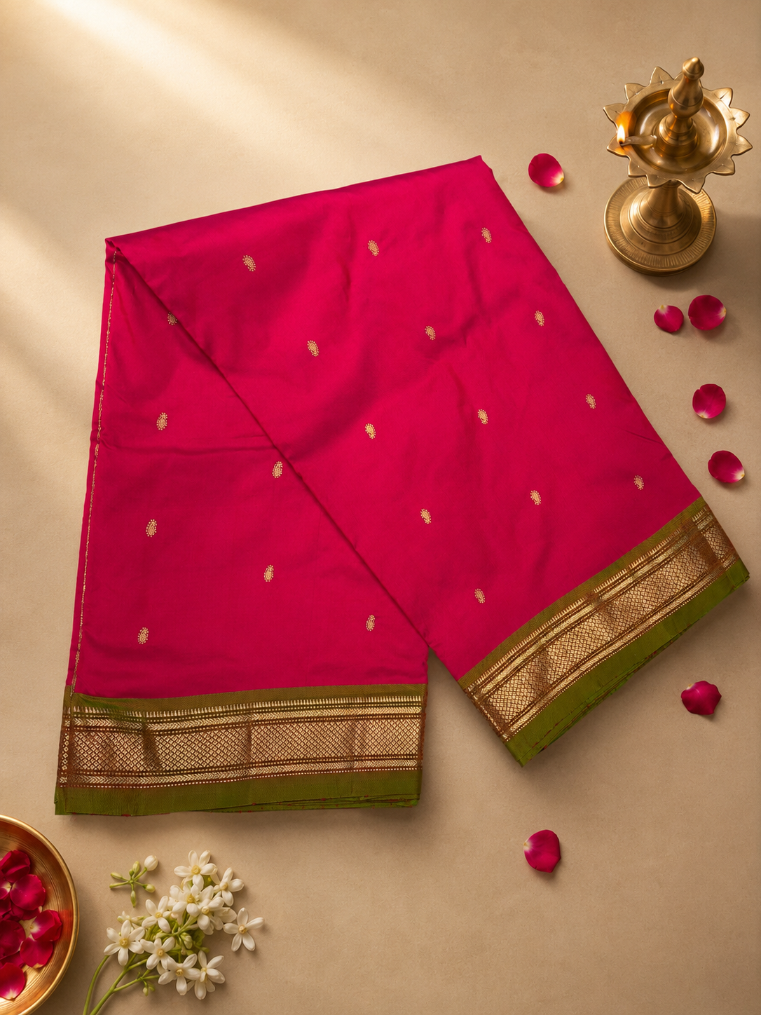 Traditional Border Fancy Lotus Pallu