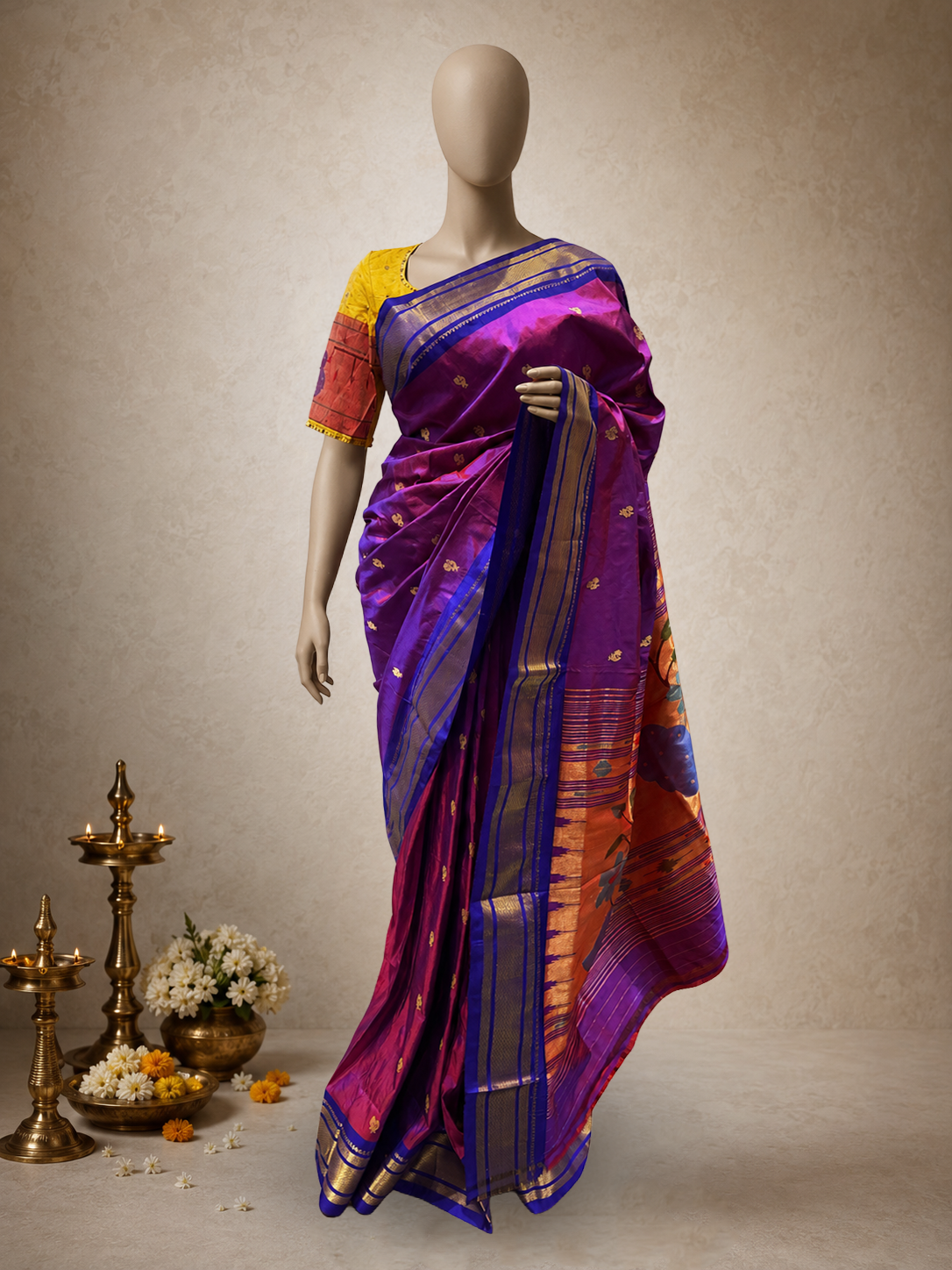 Traditional Border Fancy Pallu Handloom