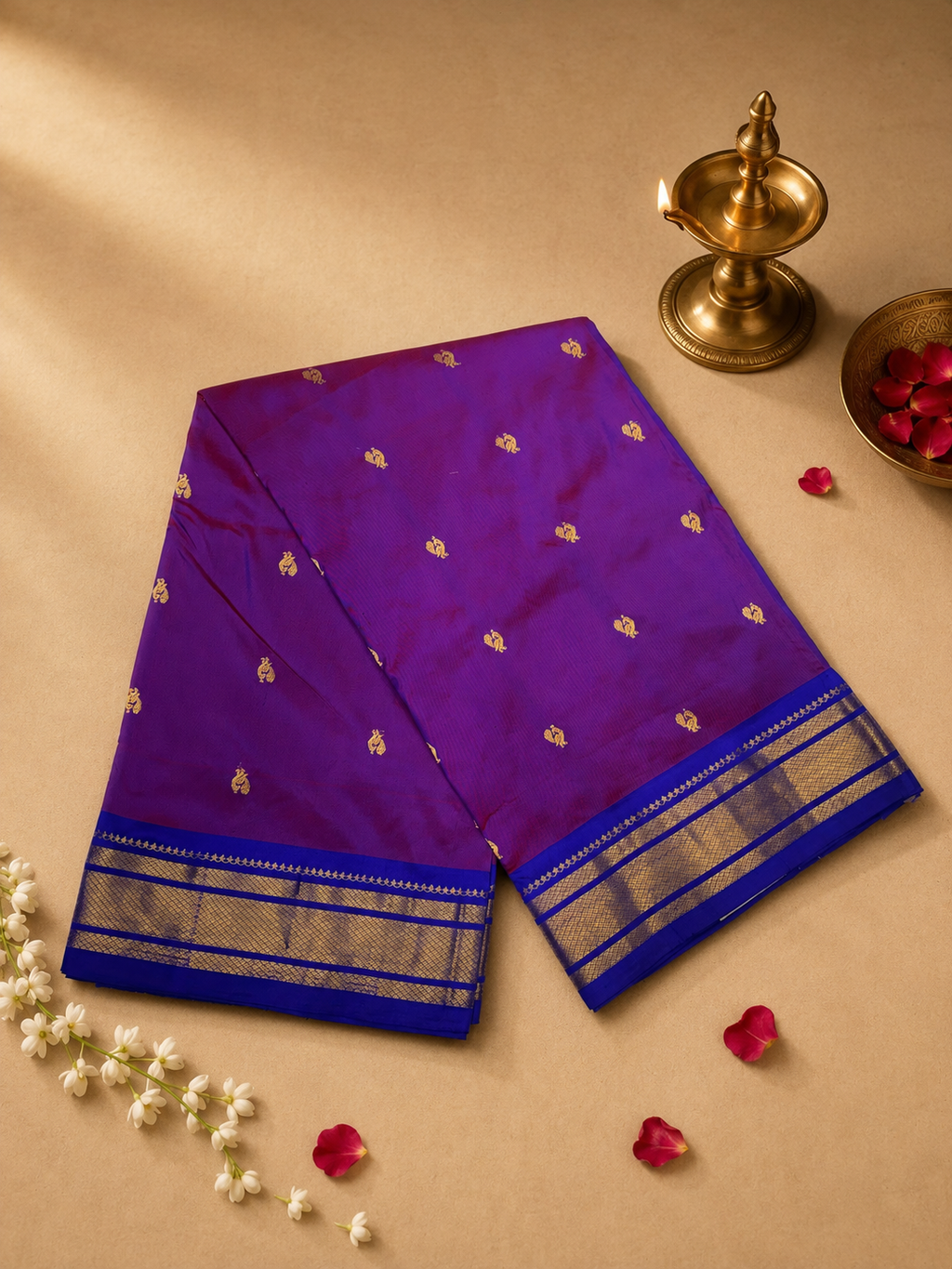 Traditional Border Fancy Pallu Handloom