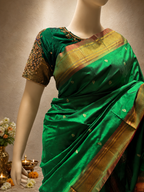 Traditional Border Tissue Pallu Shoulder Butta Paithani